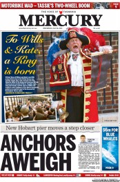 Hobart Mercury (Australia) Newspaper Front Page for 24 July 2013