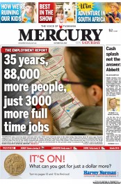 Hobart Mercury (Australia) Newspaper Front Page for 26 October 2013