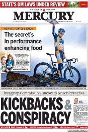Hobart Mercury (Australia) Newspaper Front Page for 26 June 2013