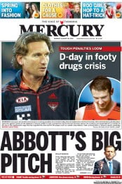 Hobart Mercury (Australia) Newspaper Front Page for 26 August 2013