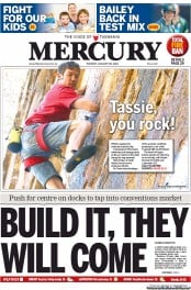 Hobart Mercury (Australia) Newspaper Front Page for 28 January 2014