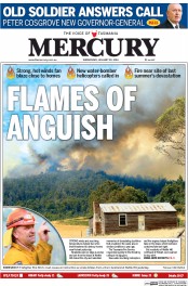 Hobart Mercury (Australia) Newspaper Front Page for 29 January 2014