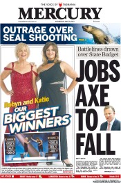 Hobart Mercury (Australia) Newspaper Front Page for 29 May 2013
