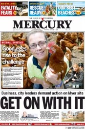 Hobart Mercury (Australia) Newspaper Front Page for 2 January 2014