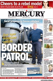 Hobart Mercury (Australia) Newspaper Front Page for 2 August 2013
