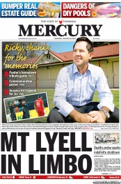 Hobart Mercury (Australia) Newspaper Front Page for 30 January 2014