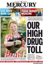 Hobart Mercury (Australia) Newspaper Front Page for 30 April 2013
