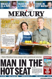 Hobart Mercury (Australia) Newspaper Front Page for 30 May 2013