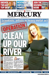 Hobart Mercury (Australia) Newspaper Front Page for 3 October 2013