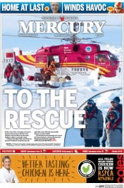 Hobart Mercury (Australia) Newspaper Front Page for 3 January 2014