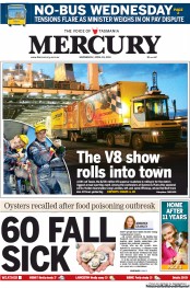 Hobart Mercury (Australia) Newspaper Front Page for 3 April 2013
