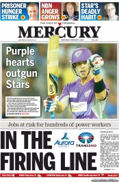 Hobart Mercury (Australia) Newspaper Front Page for 5 February 2014