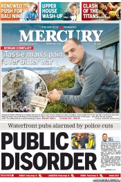 Hobart Mercury (Australia) Newspaper Front Page for 6 May 2013