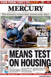 Hobart Mercury (Australia) Newspaper Front Page for 7 June 2013