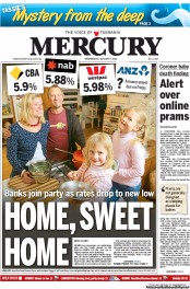 Hobart Mercury (Australia) Newspaper Front Page for 7 August 2013