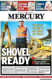 Hobart Mercury (Australia) Newspaper Front Page for 8 August 2013