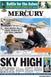 Hobart Mercury (Australia) Newspaper Front Page for 9 July 2013