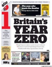 I Newspaper (UK) Newspaper Front Page for 10 March 2016