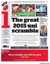 I Newspaper (UK) Newspaper Front Page for 10 August 2015