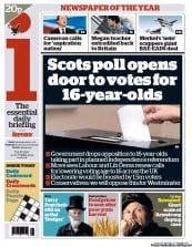 I Newspaper Newspaper Front Page (UK) for 11 October 2012