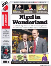I Newspaper (UK) Newspaper Front Page for 11 October 2014