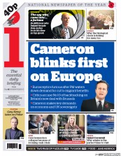 I Newspaper (UK) Newspaper Front Page for 11 November 2015