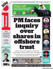 I Newspaper (UK) Newspaper Front Page for 11 April 2016