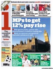 I Newspaper Newspaper Front Page (UK) for 11 July 2013