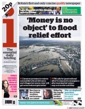 I Newspaper (UK) Newspaper Front Page for 12 February 2014