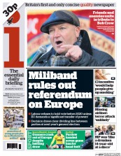 I Newspaper Newspaper Front Page (UK) for 12 March 2014