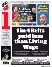 I Newspaper (UK) Newspaper Front Page for 13 October 2015