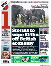 I Newspaper Newspaper Front Page (UK) for 13 February 2014