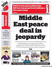 I Newspaper (UK) Newspaper Front Page for 13 February 2016