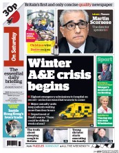 I Newspaper Newspaper Front Page (UK) for 14 December 2013