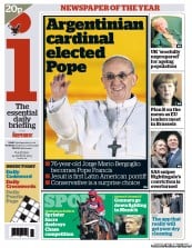 I Newspaper Newspaper Front Page (UK) for 14 March 2013