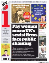 I Newspaper (UK) Newspaper Front Page for 14 July 2015