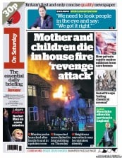 I Newspaper (UK) Newspaper Front Page for 14 September 2013