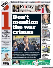 I Newspaper Newspaper Front Page (UK) for 15 November 2013