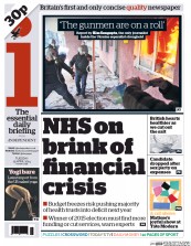 I Newspaper Newspaper Front Page (UK) for 15 April 2014