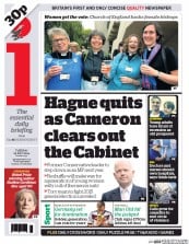 I Newspaper (UK) Newspaper Front Page for 15 July 2014