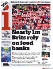 I Newspaper Newspaper Front Page (UK) for 16 April 2014