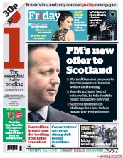 I Newspaper Newspaper Front Page (UK) for 16 May 2014