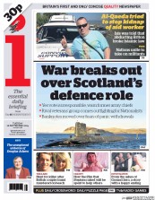 I Newspaper Newspaper Front Page (UK) for 16 September 2014