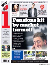 I Newspaper (UK) Newspaper Front Page for 17 October 2014