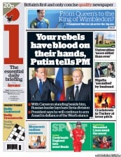 I Newspaper (UK) Newspaper Front Page for 17 June 2013