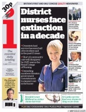 I Newspaper (UK) Newspaper Front Page for 17 June 2014
