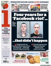 I Newspaper Newspaper Front Page (UK) for 17 August 2011