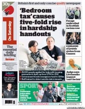 I Newspaper (UK) Newspaper Front Page for 18 May 2013