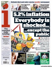 I Newspaper (UK) Newspaper Front Page for 19 October 2011