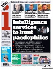 I Newspaper (UK) Newspaper Front Page for 19 November 2013